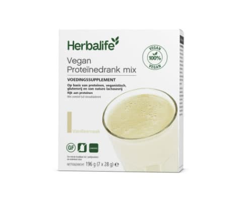 PDM - Proteïnedrank mix vanille Vegan - 7x 28g zakjes